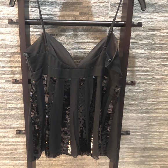 BCBG MaxAzria Silk & Sequin Dress Top - Picture 4 of 11